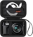 Canboc Carrying Case for Panasonic LUMIX ZS99/ TZ99/ ZS300/ LX10/ ZS80/ ZS100/ ZS70/ ZS200 Point and Shoot Camera, Zipper Mesh Pocket fits USB Cable, Batteries, Black (Case Only)