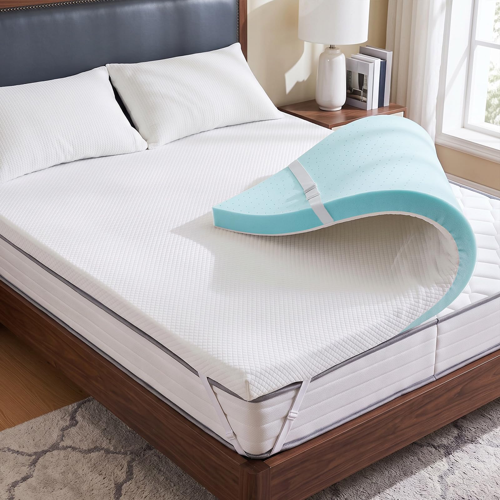 Photo 1 of Sweetcrispy Full Mattress Topper, 3 Inch Memory Foam Pad
