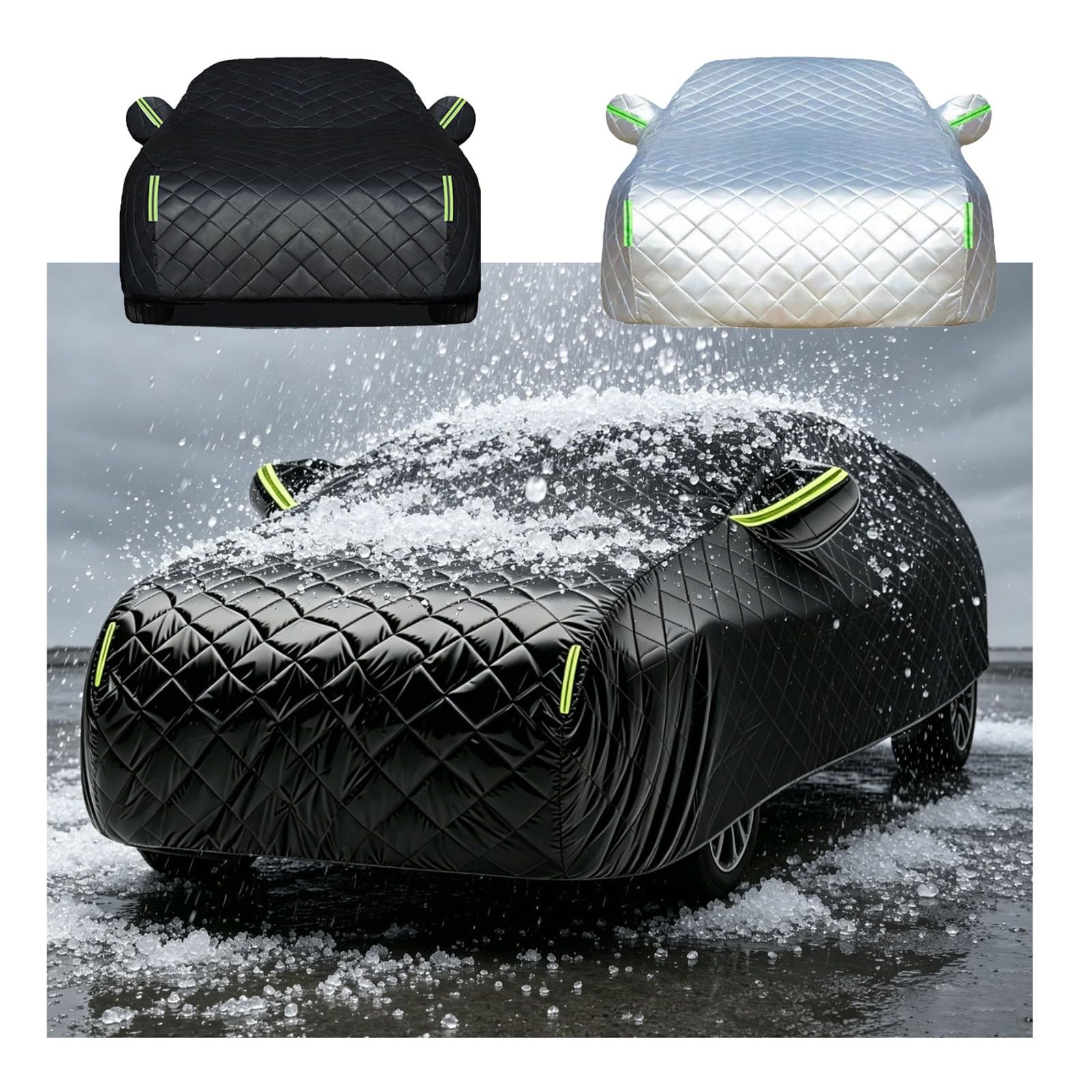 Funda Coche Antigranizo para Eagle Talon 1990-1999,Funda Coche Exterior 5 Capas Acolchada,Impermeable,Transpirable,Anti-UV,Antipolvo,Protección contra Granizo Lluvia Nieve y Viento(Negro)
