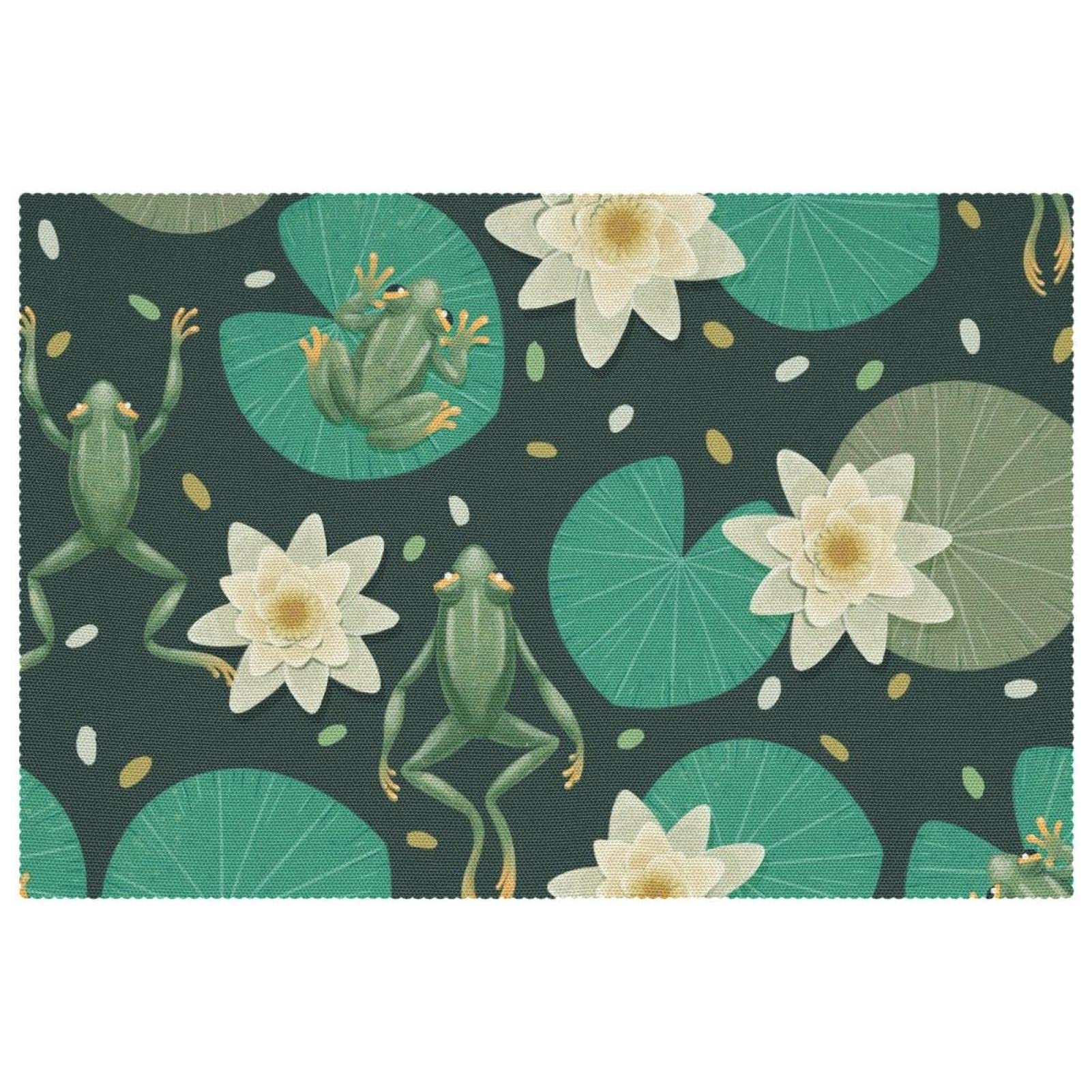 Sets de table antidérapants Lotus Flog finition haut de gamme 6 pièces