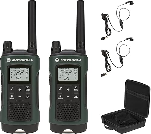 Radio de dos vías de Motorola T460recargable azul oscuro Caza Verde