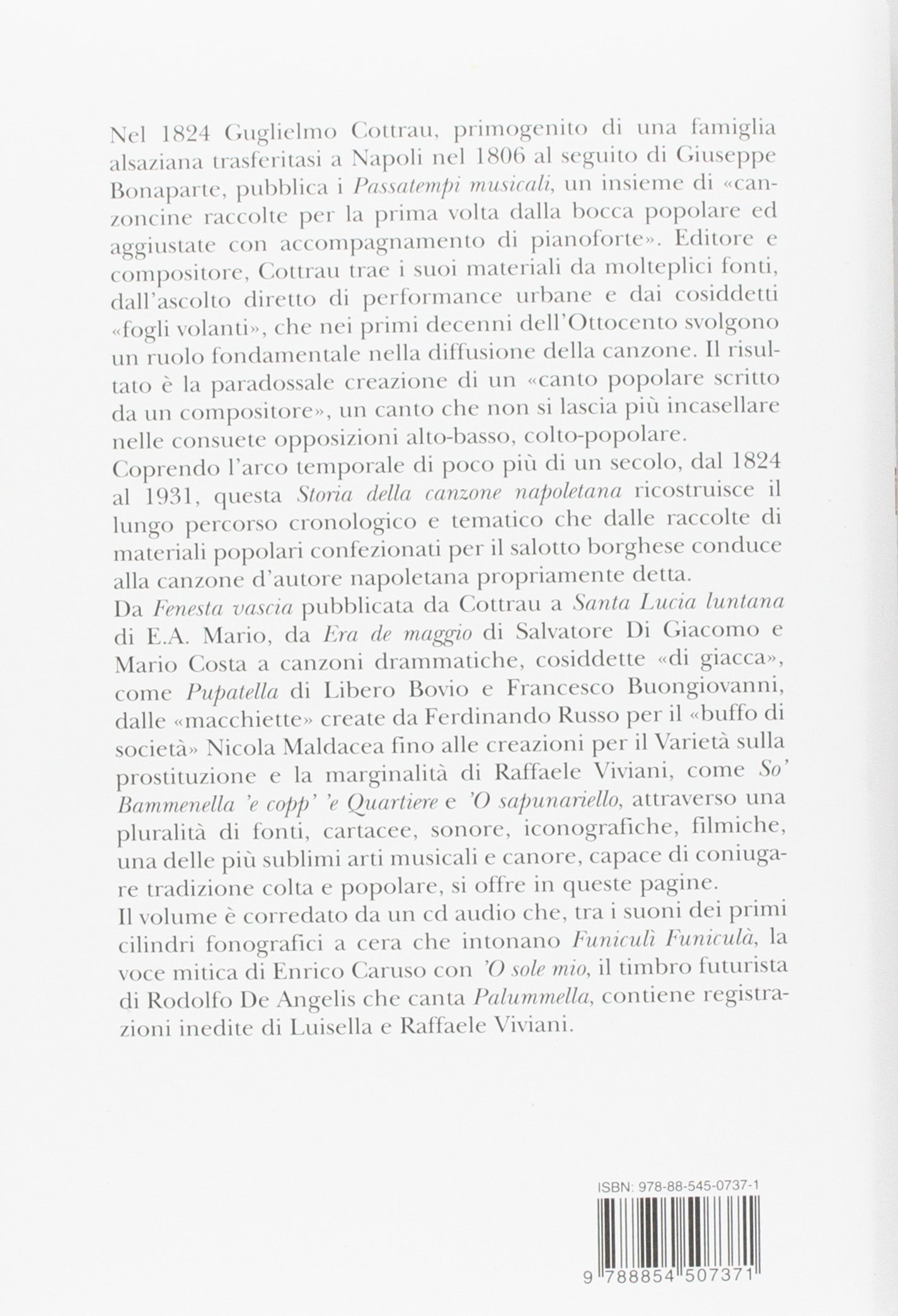 Storia della canzone napoletana. Con CD-Audio. 1824-1931 (Vol. 1)