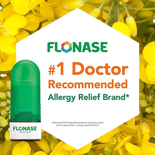 Miniatura 10 de Flonase Spray nasal para alivio de alergias medicamento para alergias no somnoliento aerosol nasal medido 60 aerosoles