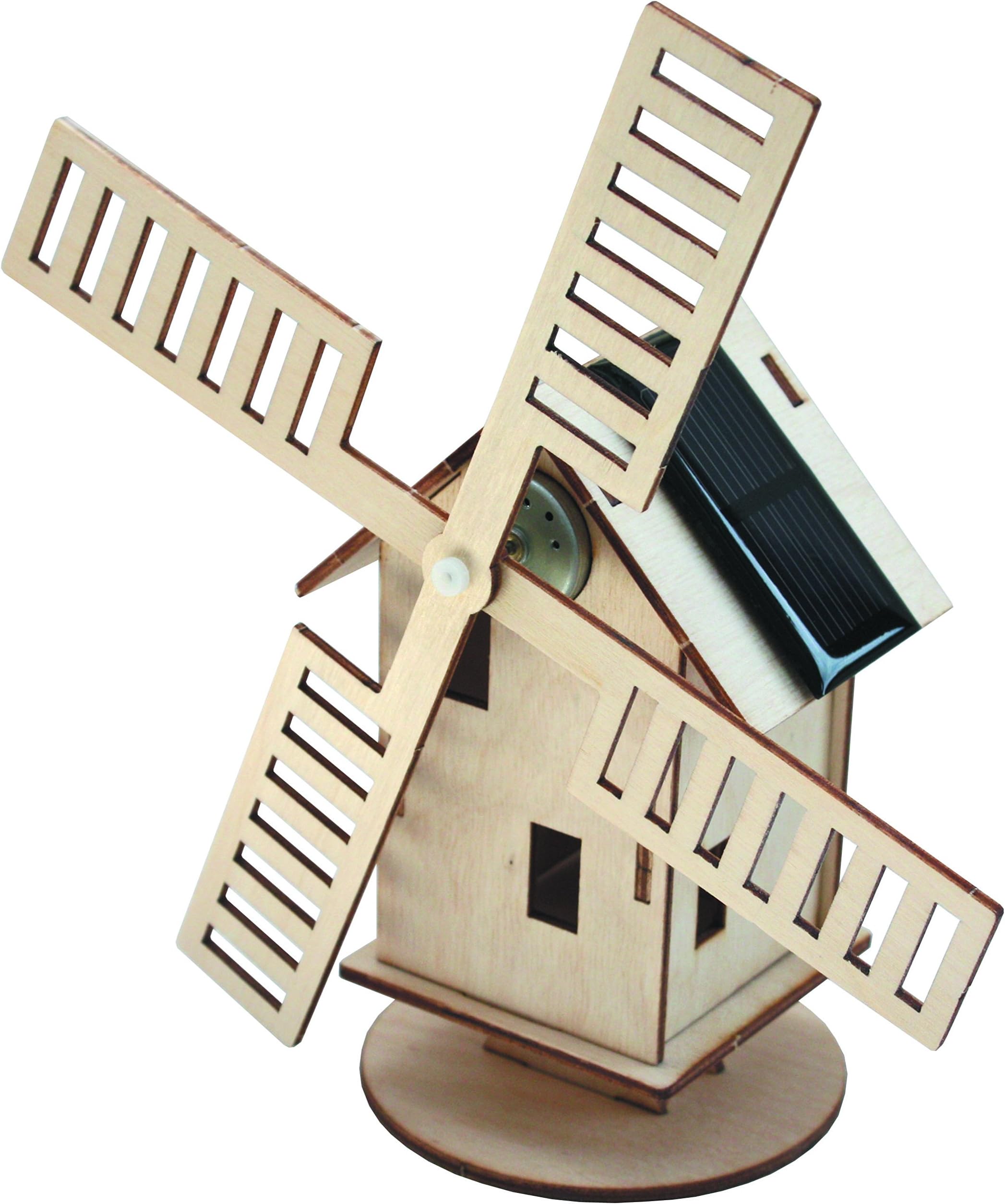 Sol-Expert Solar Windmill Kit - Wooden Model for Kids, Ages 8 and Above