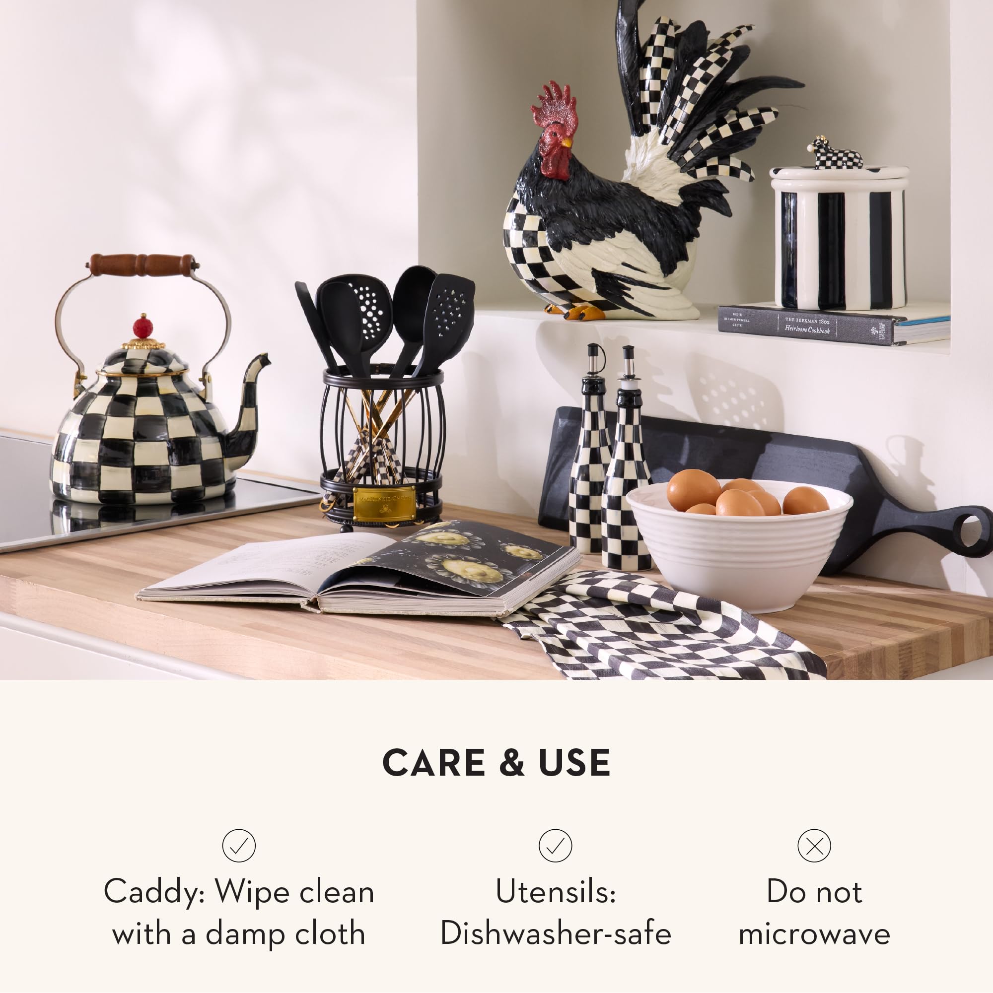 Amazon.com: MACKENZIE-CHILDS Utensil Caddy Set with Kitchen