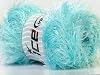 Large 100 Gram Skein Light Turquoise Blue Eyelash Yarn Fun Fur 164 Yards