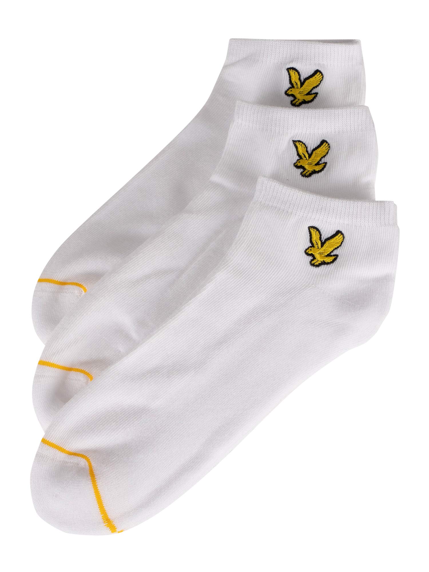 Lyle & Scott Men's   White 3 Pack Ankle Socks , BrandAlley