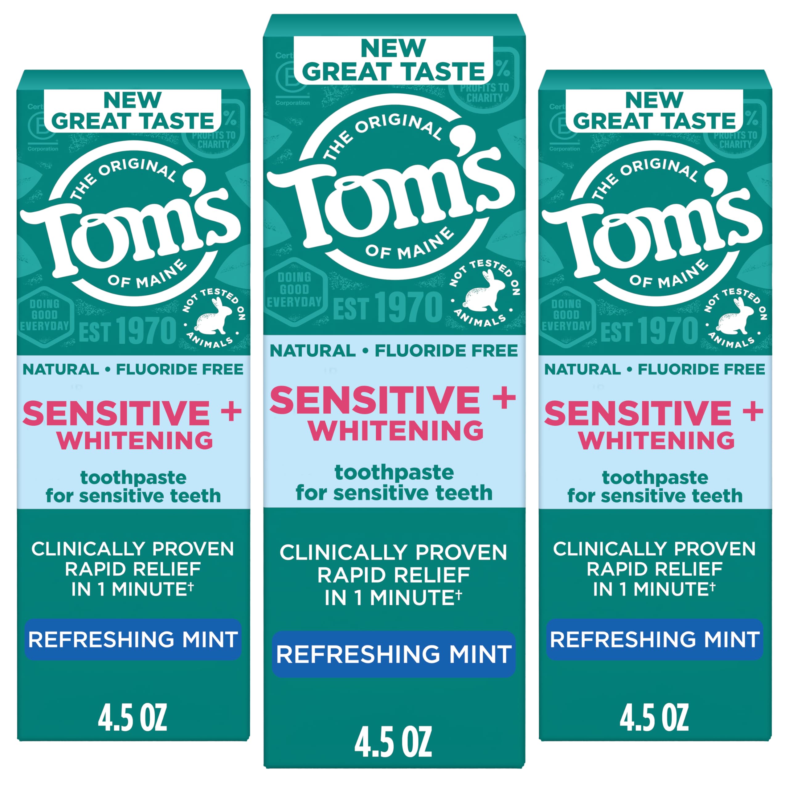 Toms of Maine Sensitive Plus Whitening 3-pack