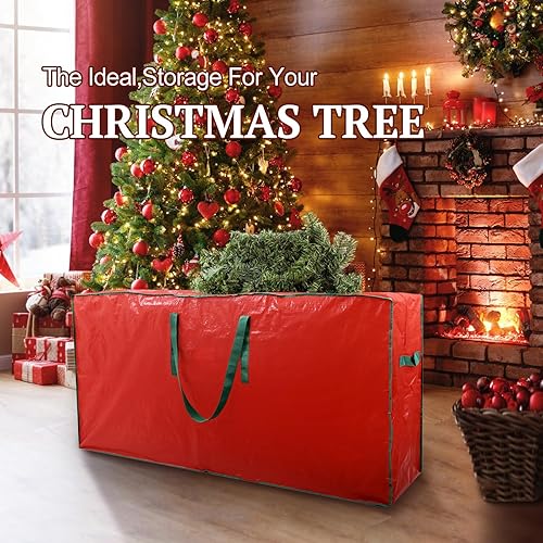 Miniatura 2 de Bolsa de almacenamiento para árbol de Navidad, paquete de 2 bolsas de almacenamiento para árbol de Navidad que se adapta a árboles desmontados de