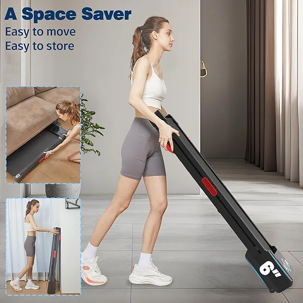 TRAILVIBER Walking Pad Treadmill with 12% 9-Level Auto Incline, 450 lbs Capacity RGB LED Screen, Bluetooth Speaker Under Desk Treadmill, Compact Treadmills for Home Hiking