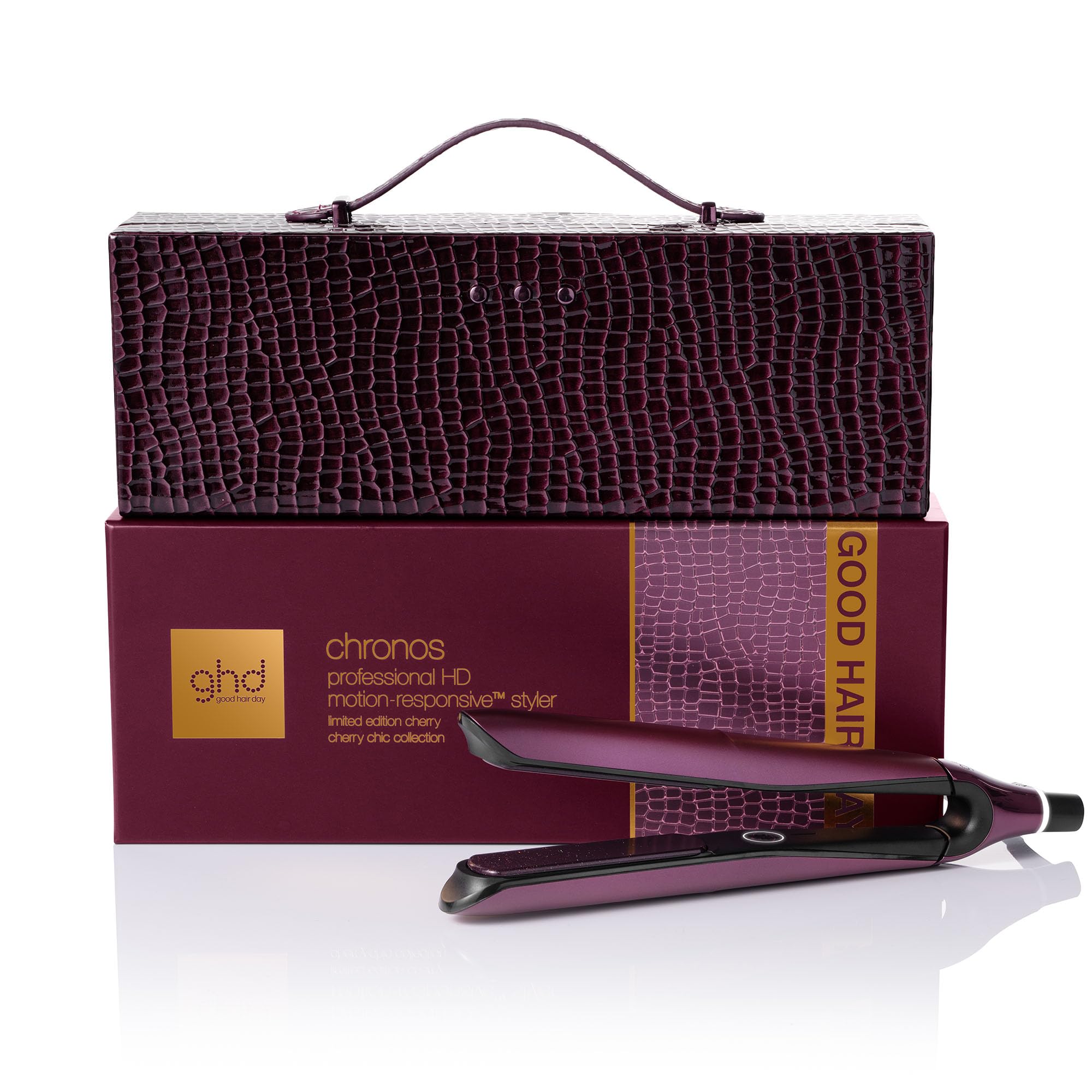ghd Cherry Chic-Kollektion ghd Chronos HD – Limited Edition mit Reisekoffer, Bordeauxrot