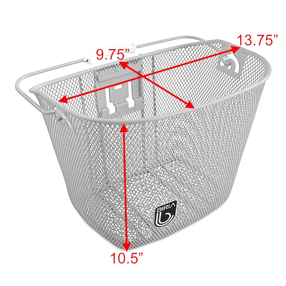 Amazon.com : BIRIA Bicycle Basket with Bracket White, Front