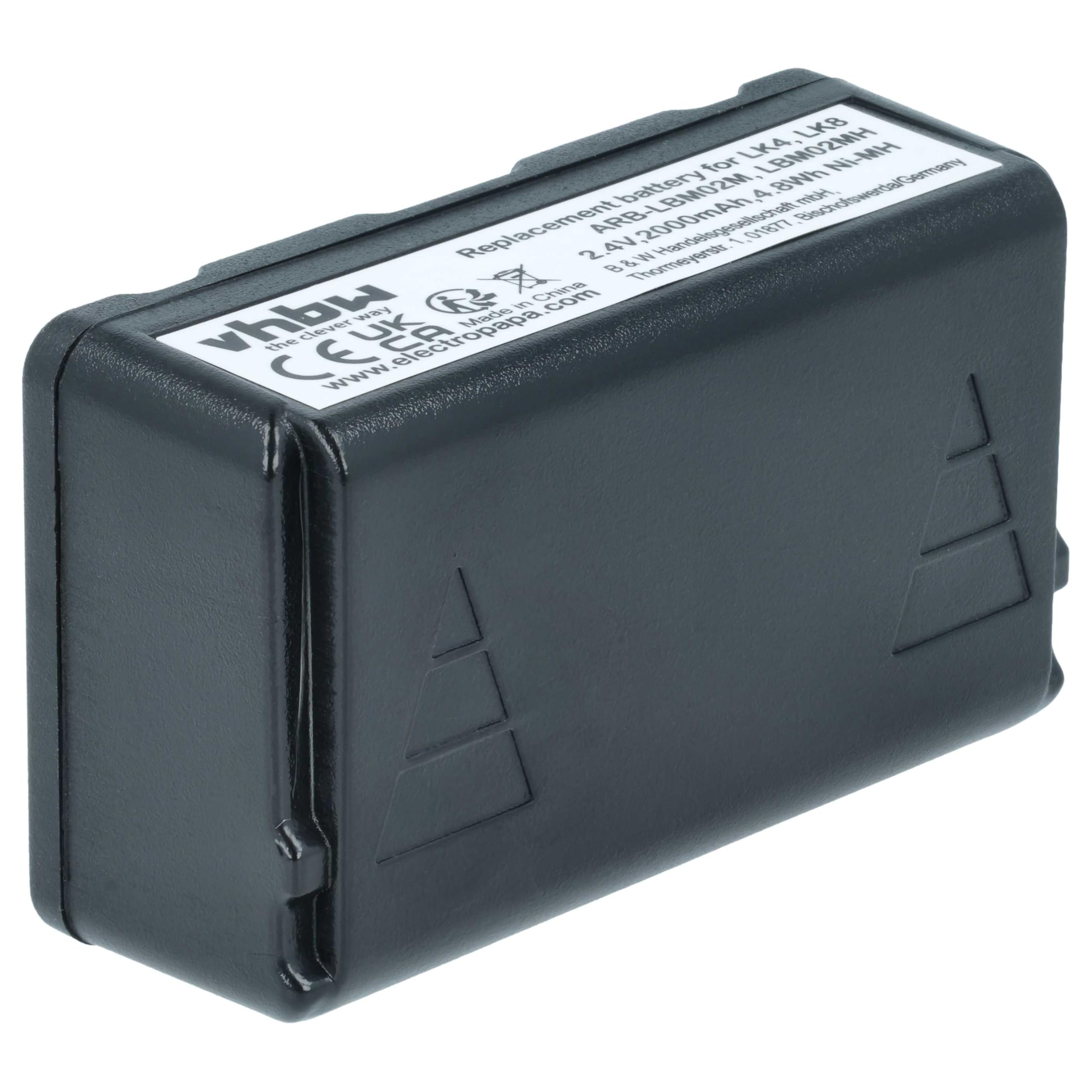vhbw 5X batería reemplaza Autec ARB-LBM02M, LBM02MH para Mando a Distancia, Control Remoto (2000 mAh, 2,4 V, NiMH)
