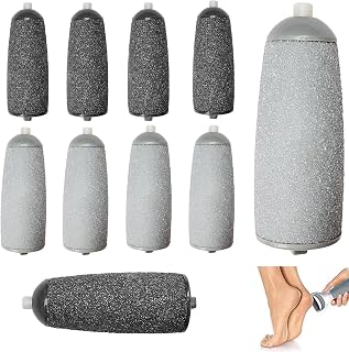 10 Pcs Replacement Rollers,Replacement Roller Refill Heads,Replacement Foot Grinder Roller,Foot Callus Remover Replacement Roller Head for Dead,Hard Cracked Dry Skin(Size:5.16cm)