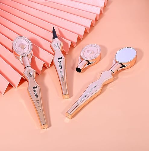 Miniatura 7 de VENUS  Lápiz delineador de ojos fino negro líquido impermeable con espejo incorporado