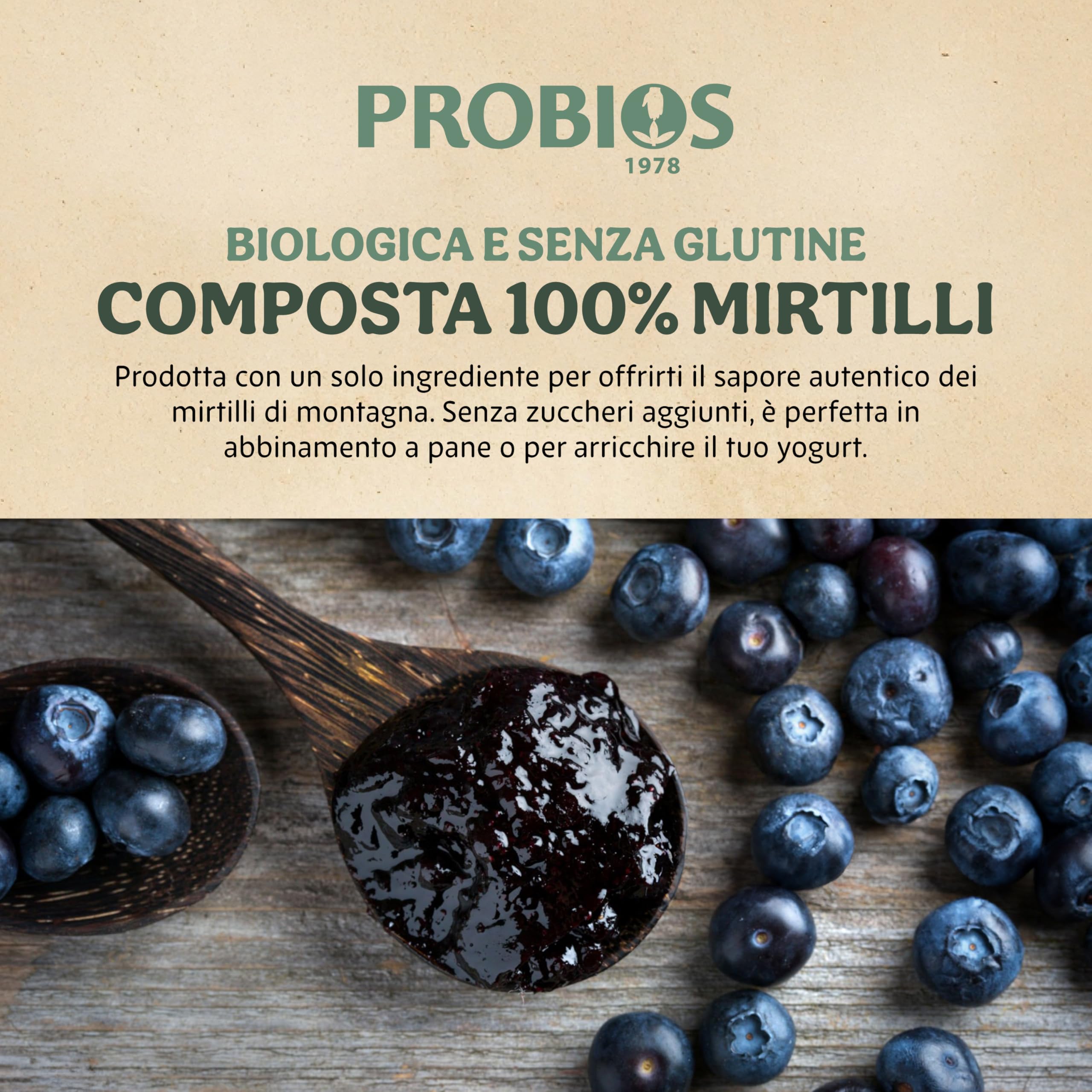 COMPOSTA 100% MIRTILLI NERI senza zuccheri aggiunti**