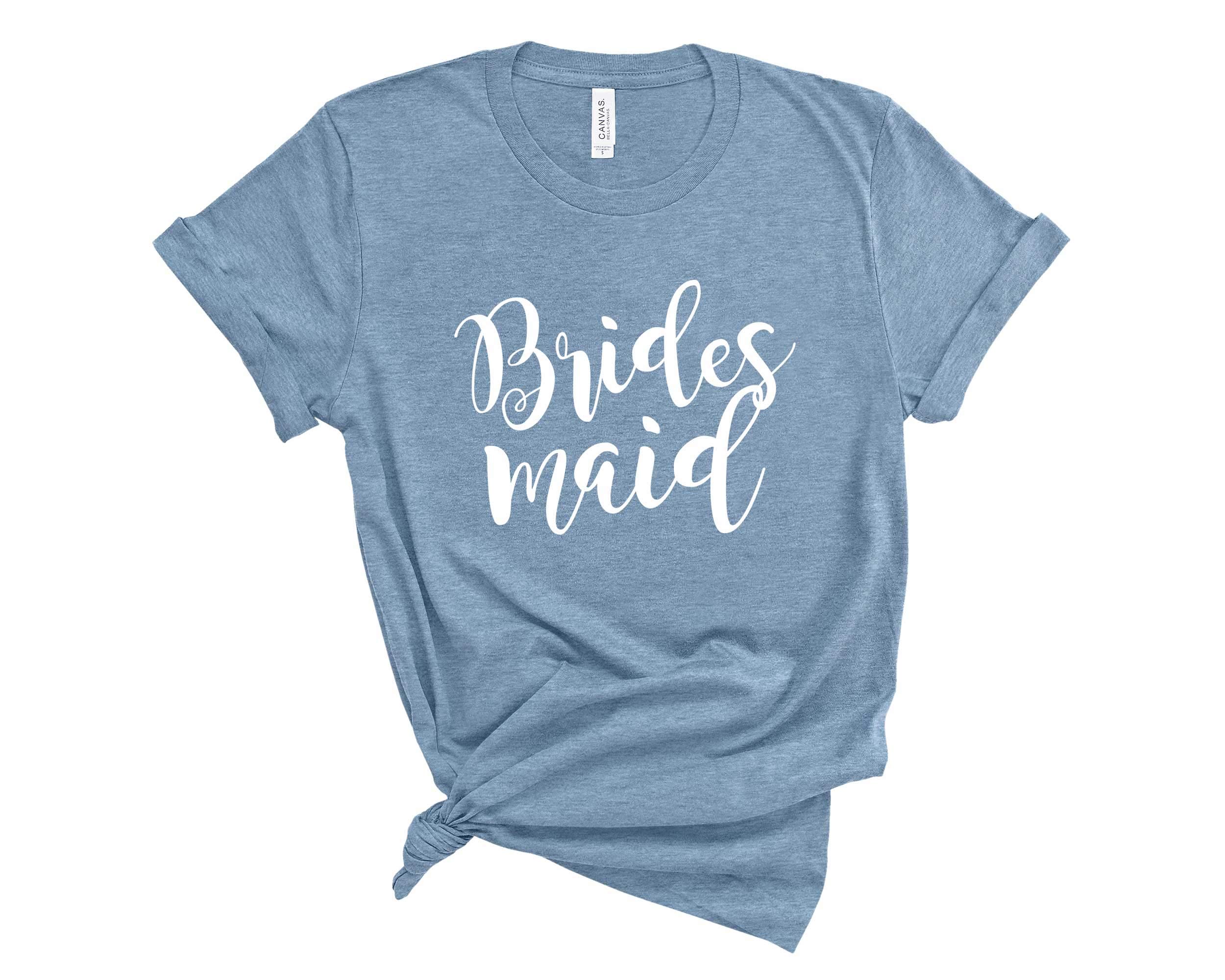 Blue Sand TextilesBridesmaid Shirt. Shirt for Wedding Party. Unisex T-Shirts for Bridesmaids. Bachelorette Party Shirts.