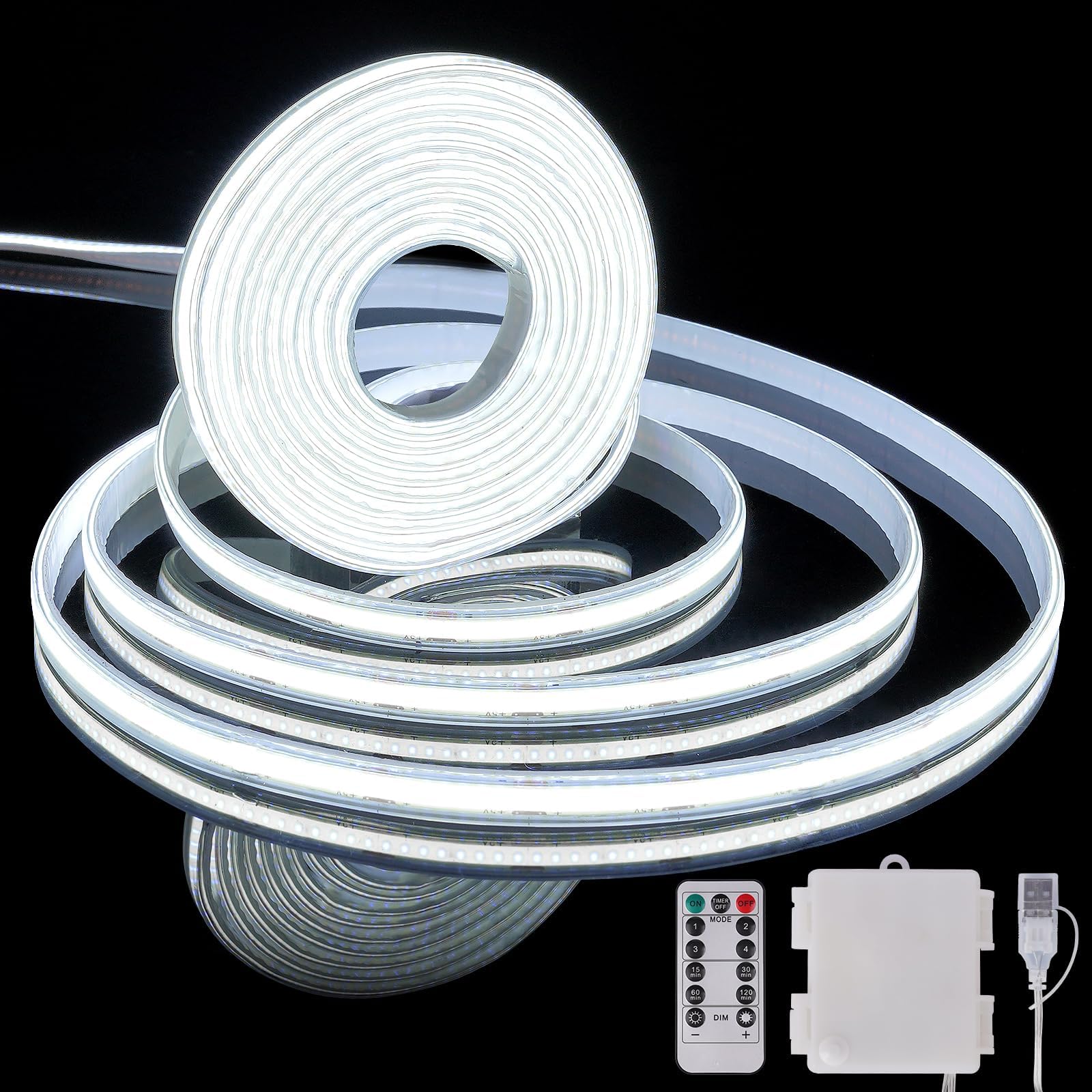 StarryEver LED Streifen (Kaltweiß, 2M COB Streifen)