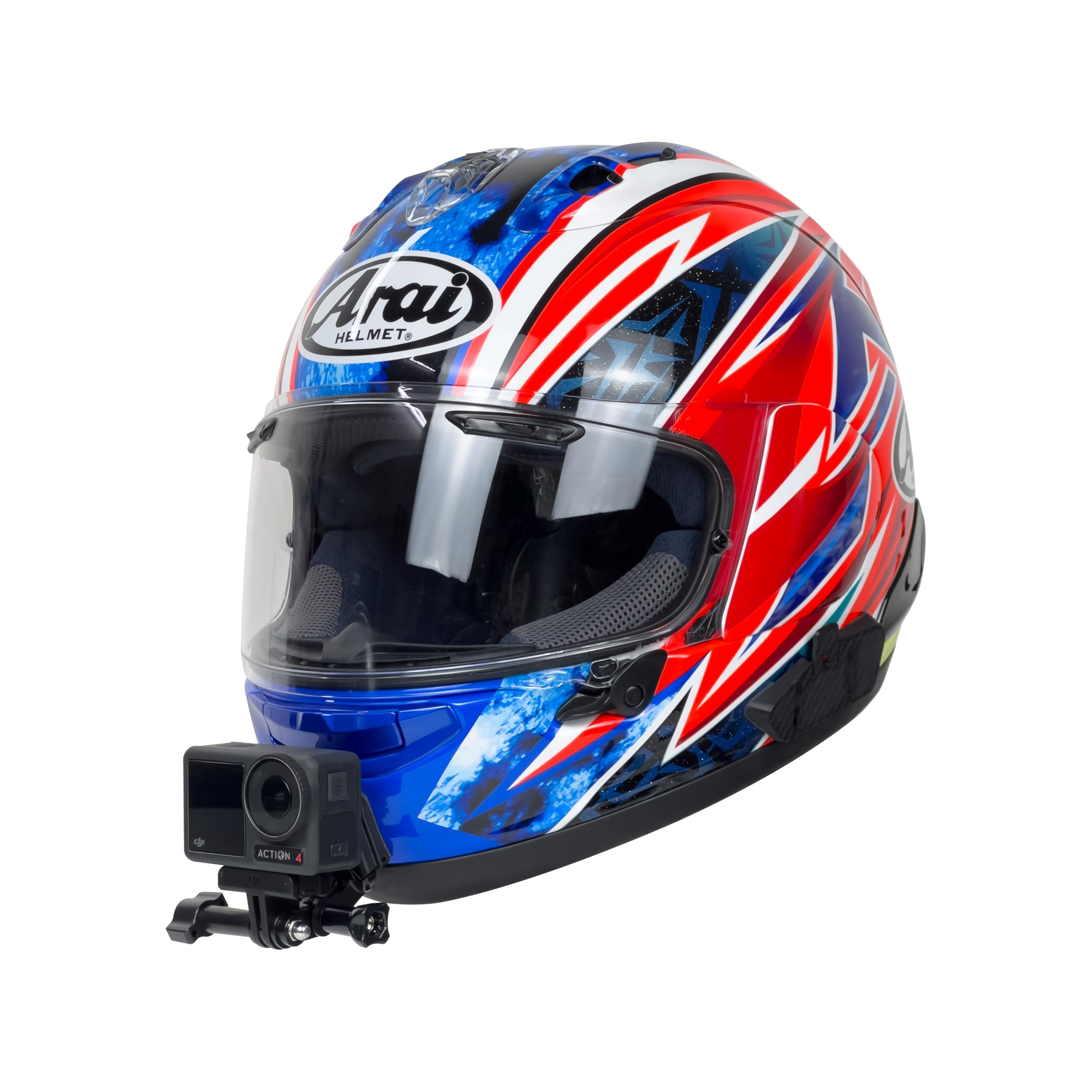JINGXIN Specjalnie zaprojektowane mocowanie podbródka do kasku Arai Rx7x, z samoprzylepnymi uchwytami na kask z mocowaniem na klamrę, pasuje do kamer sportowych GoPro Hero 13 12 11 10 Max 9 8 7 6 5