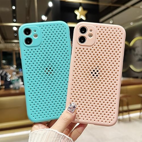 Miniatura 2 de Funda diseñada para iPhone 11, funda transpirable con disipación de calor con agujero celular, protección de lente de cámara trasera completa, funda