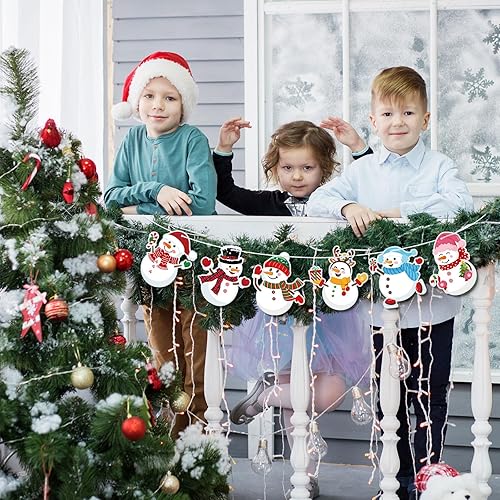 Miniatura 5 de Pasimy Kit de 48 piezas de manualidades de Navidad para niños, árbol de Navidad, muñeco de nieve, manualidades, kit de adornos para hacer tu propio