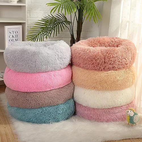 Miniatura 5 de Camas para gatos de interior, cama para perros de 20 pulgadas para perros pequeños y grandes, cama redonda lavable para cachorros y gatitos con