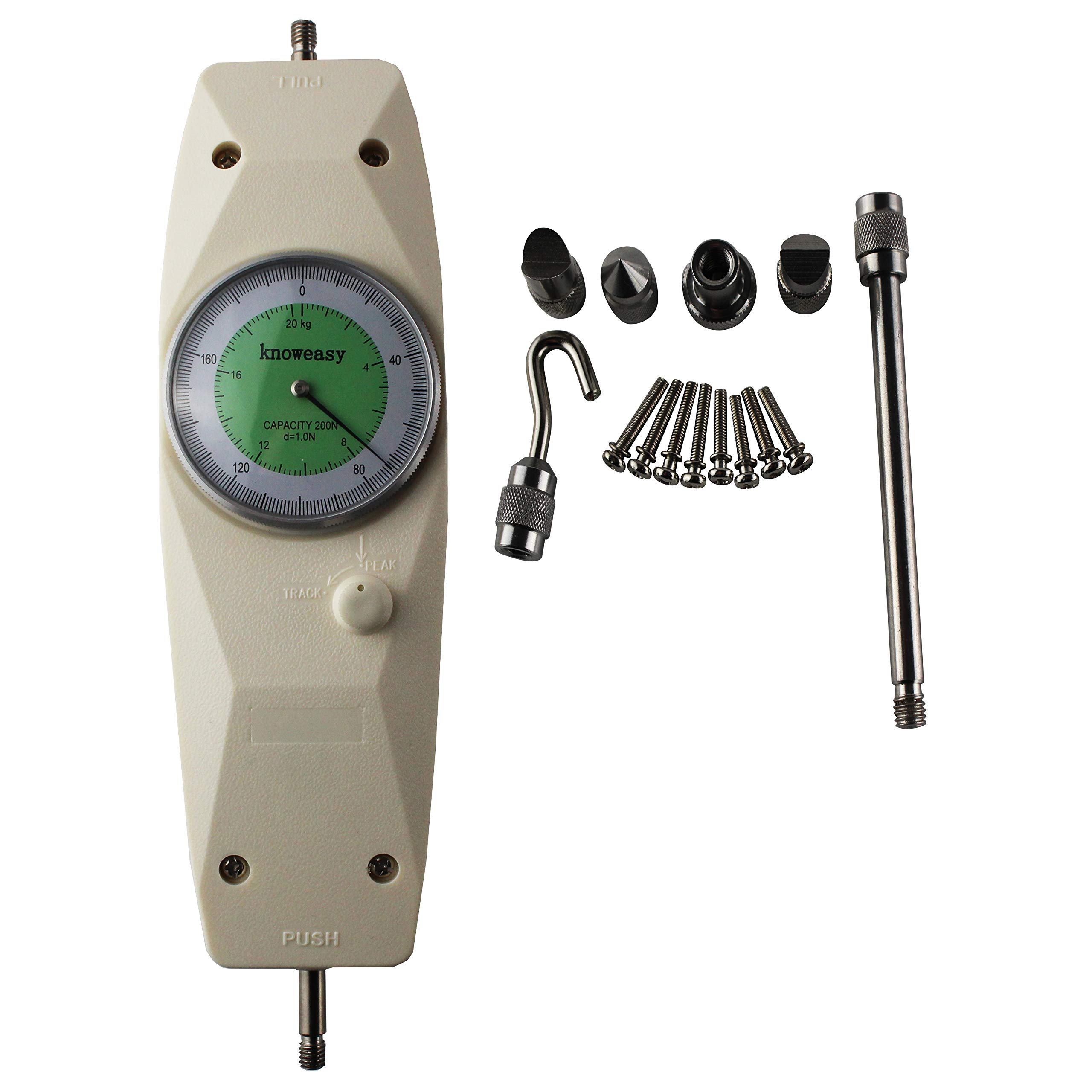Force Gauge,Knoweasy NK200 Mechanical Analog Push Pull Gauge Thrust