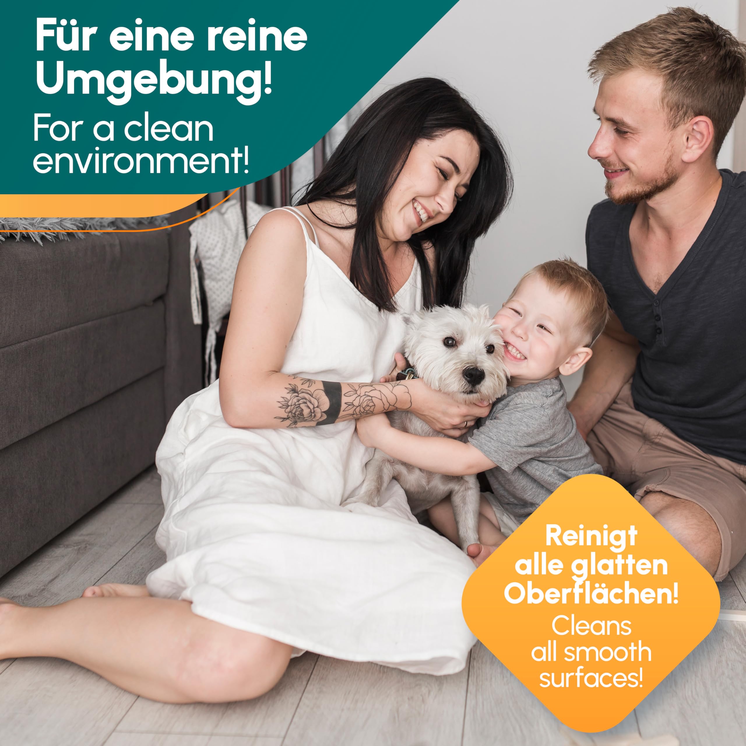 INOX Hocheffektives Giardien Desinfektionsmittel 4x5L I Anti-Giardien Wischkonzentrat für alle Oberflächen I Wirksames Desinfektionsmittel für Giardien für den Haushalt