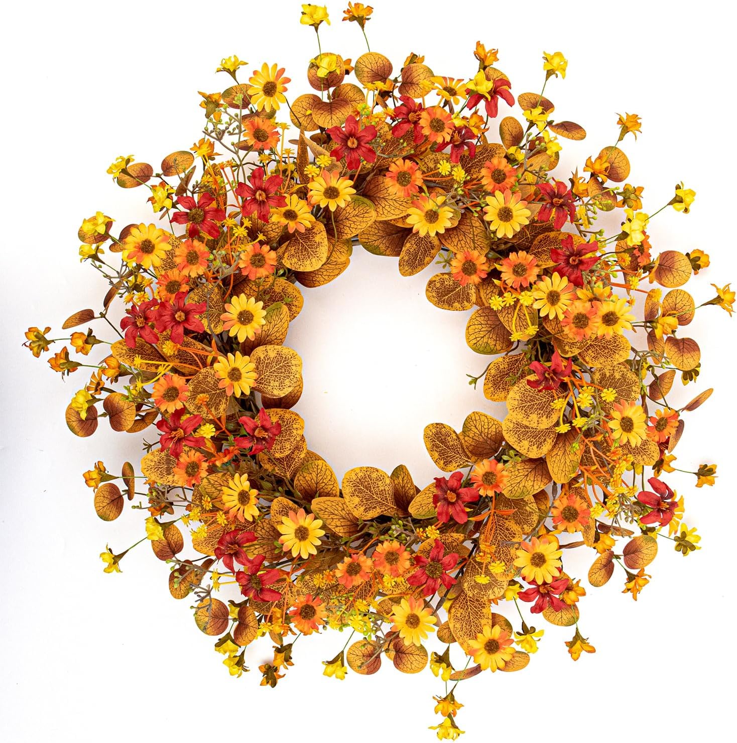 Amazon.com: J'FLORU Fall Wreath 22 Inch Fall Wreaths for Front Door ...