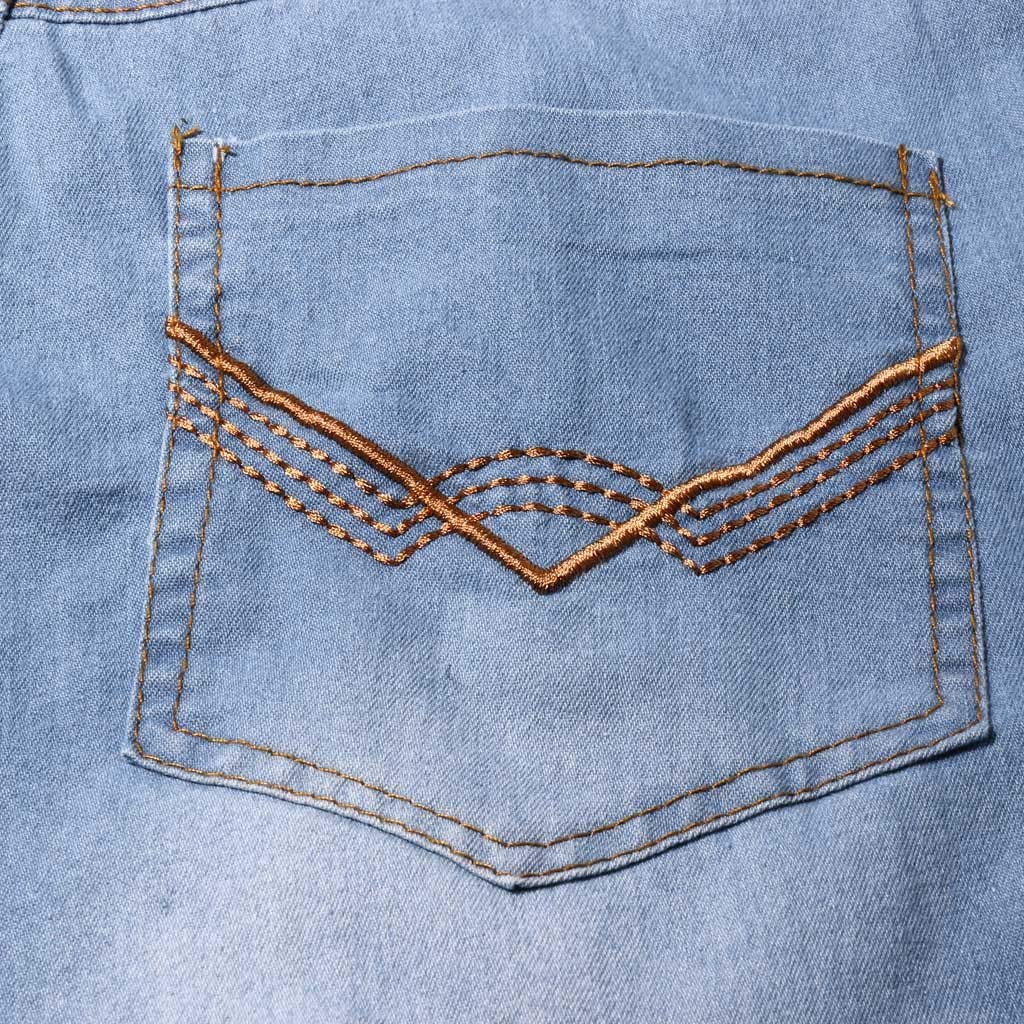Sommer Jeans Damen Leicht Middle Jeans Jeans Denim Stretch Hosen Frauen Stickerei Taille Schlag Damenjeans Jeanshosen Für Frauen Mit Knöpfen