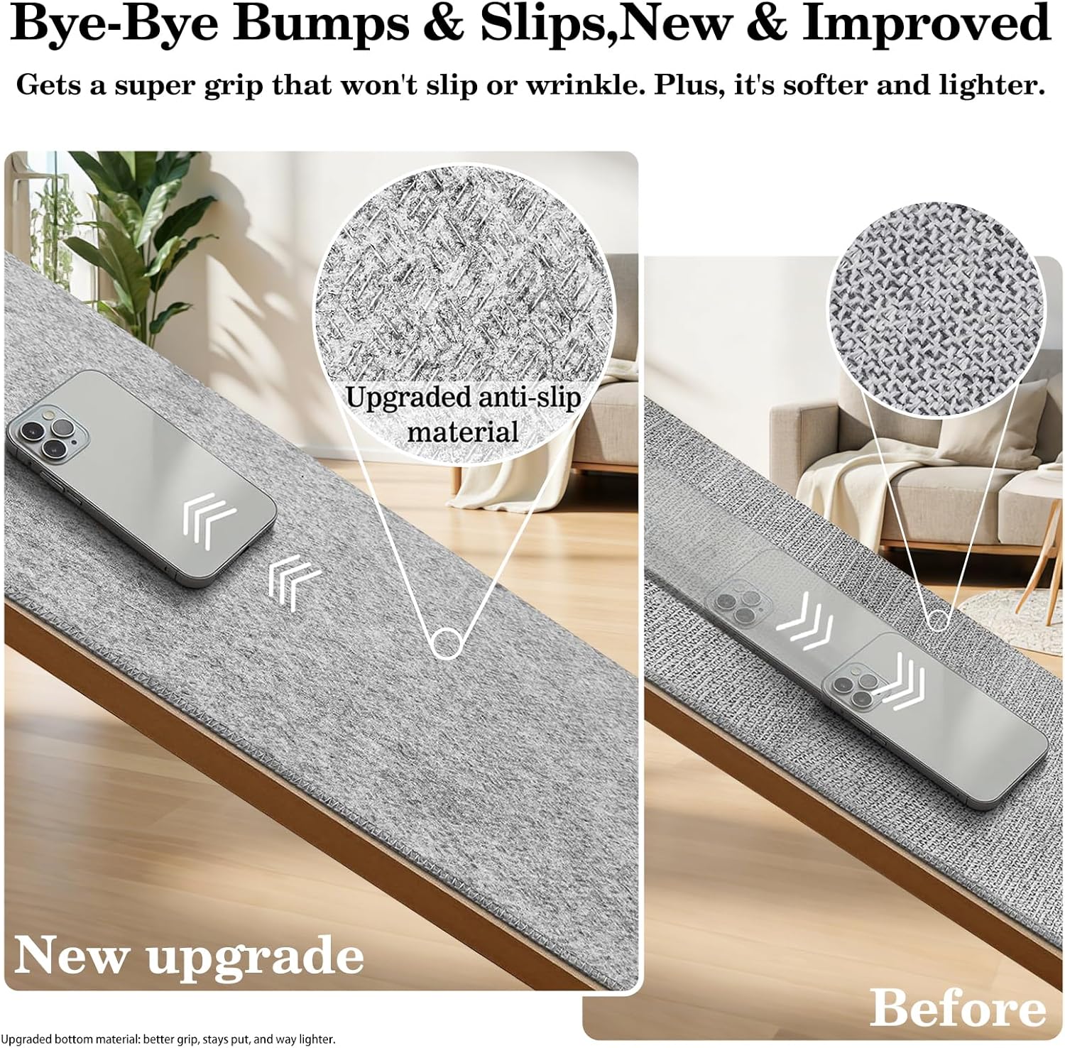 Traditional Area Rugs 8x10 Washable Non-Slip Stain Resistant Low-Pile Foldable Neutral Boho Carpet for Living Room Bedroom Dining Room Office(Grey)