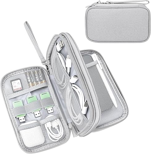 Lcsmaokin Organizador de viaje electrónico, portátil, impermeable, bolsa de almacenamiento electrónica de viaje para almacenamiento de cables de