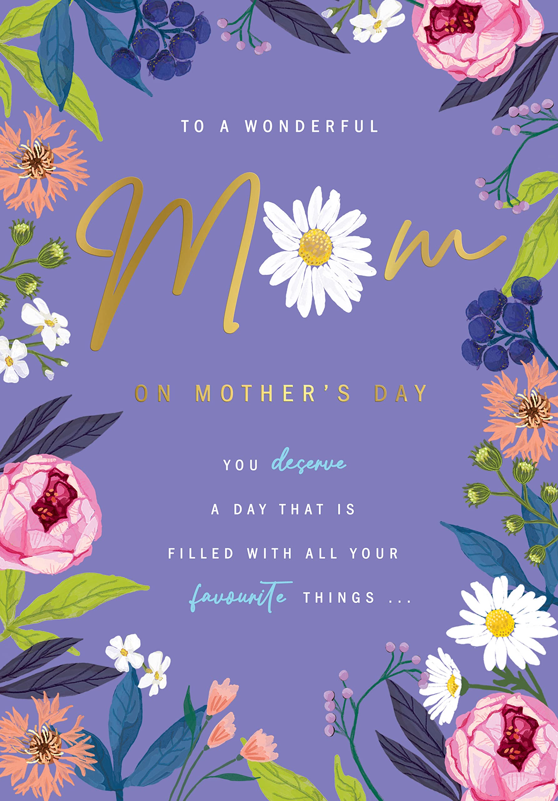 Mother's Day Card Wonderful Mum - 9 x 6 inches - Avant Garde