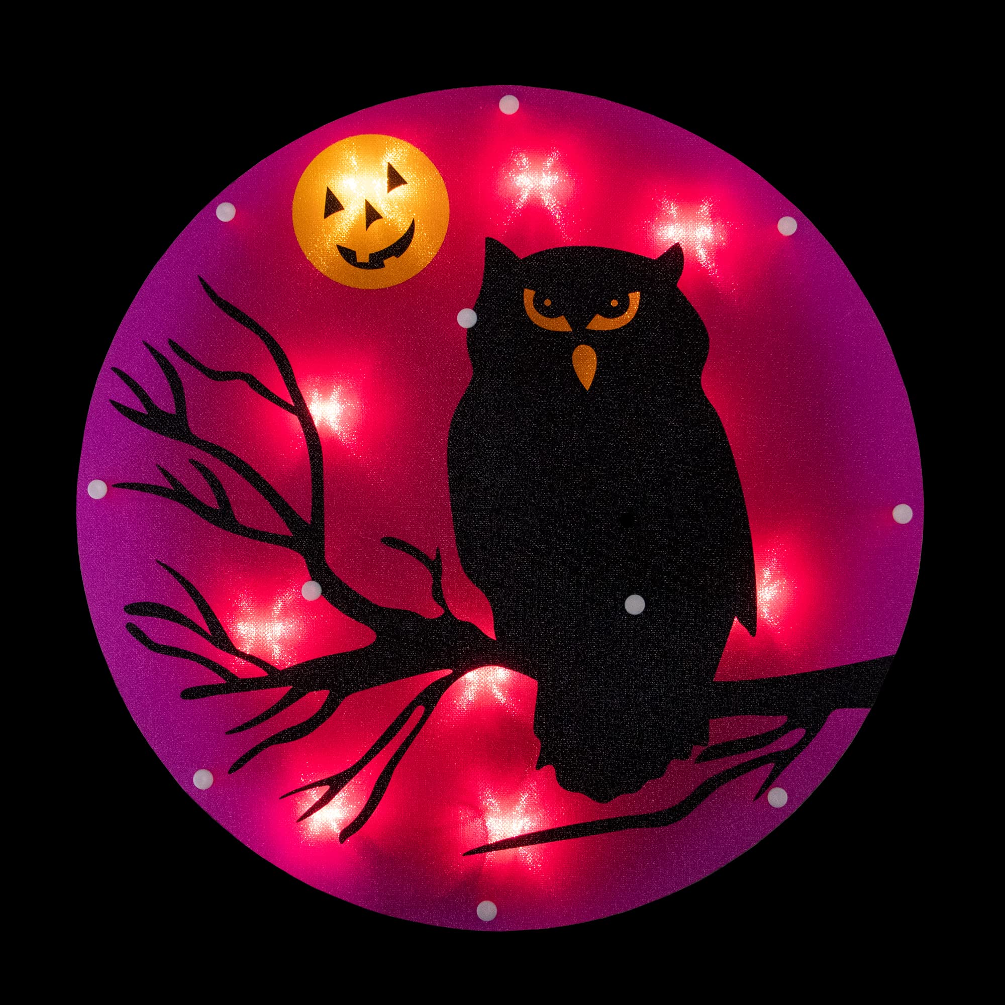 Northlight Lighted Owl Halloween Window Silhouette - 13.75