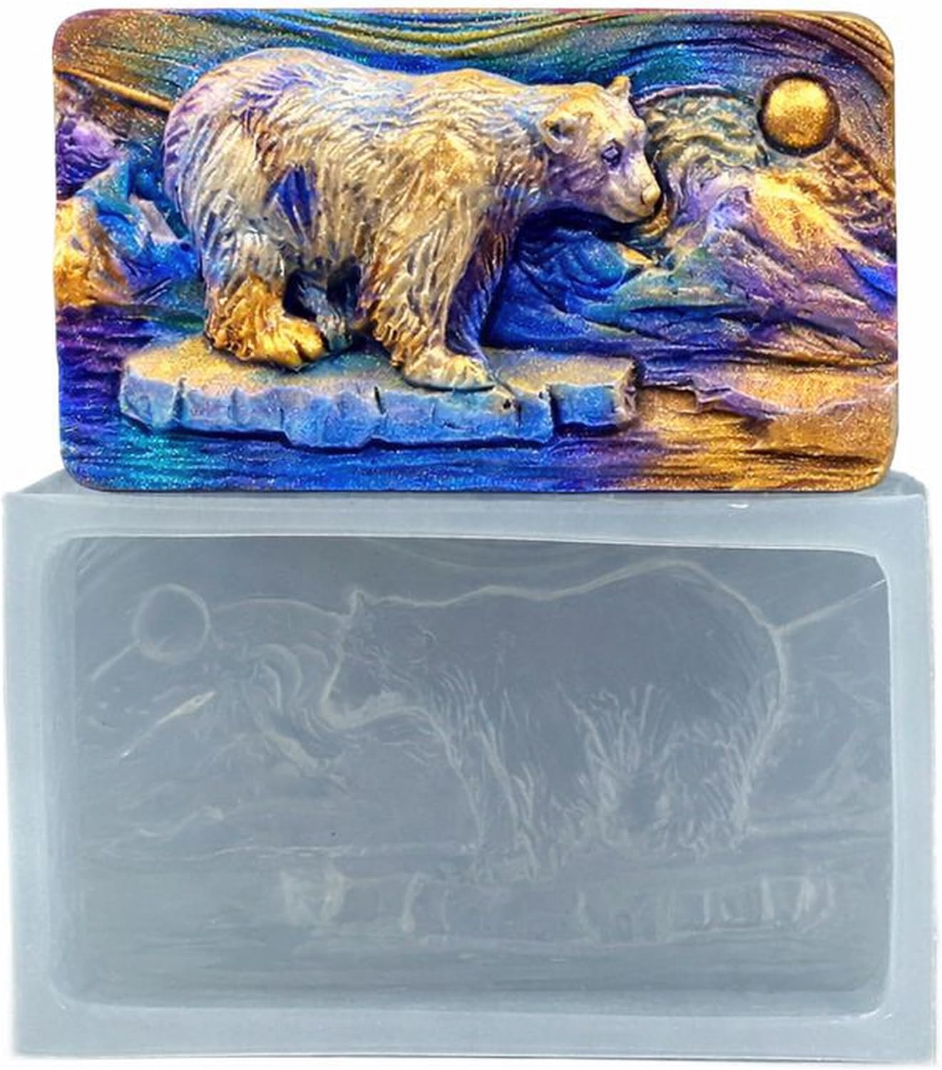 Polar Bear Silicone Mold SOAP Plaster Wax Resin Clay 5oz