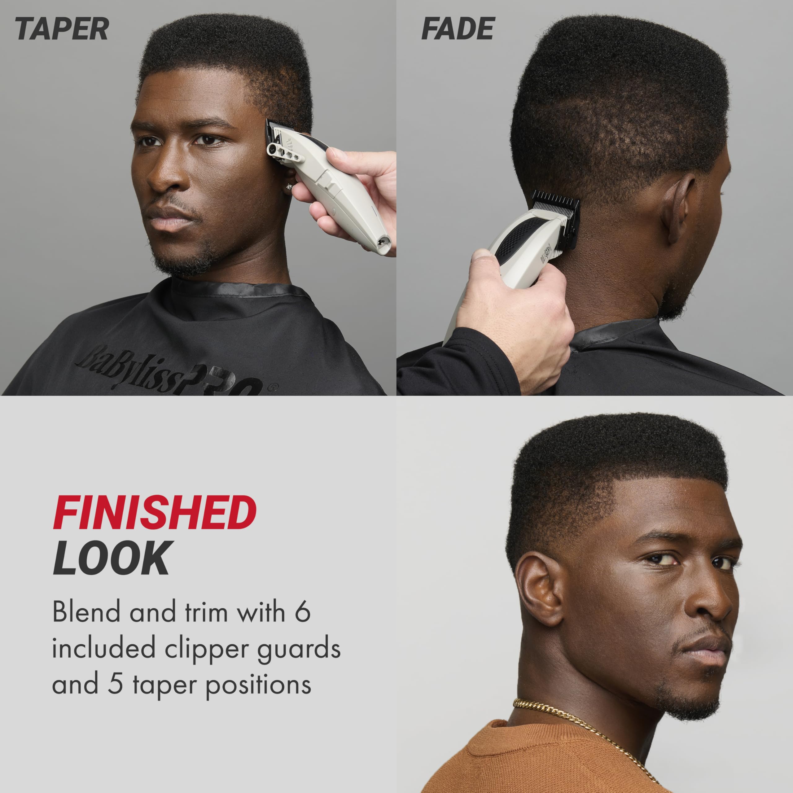 LithiumFX Cord/Cordless Lithium Ergonomic Hair Clippers for Men
