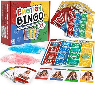 Garybank Emotion Bingo Games for Kids, w/ 56 Feelings & 48 Bingo Cards, Social Emotional Learning Activities for Kids, Speech Therapy Materials for Therapists, School Counselors Office Must Haves