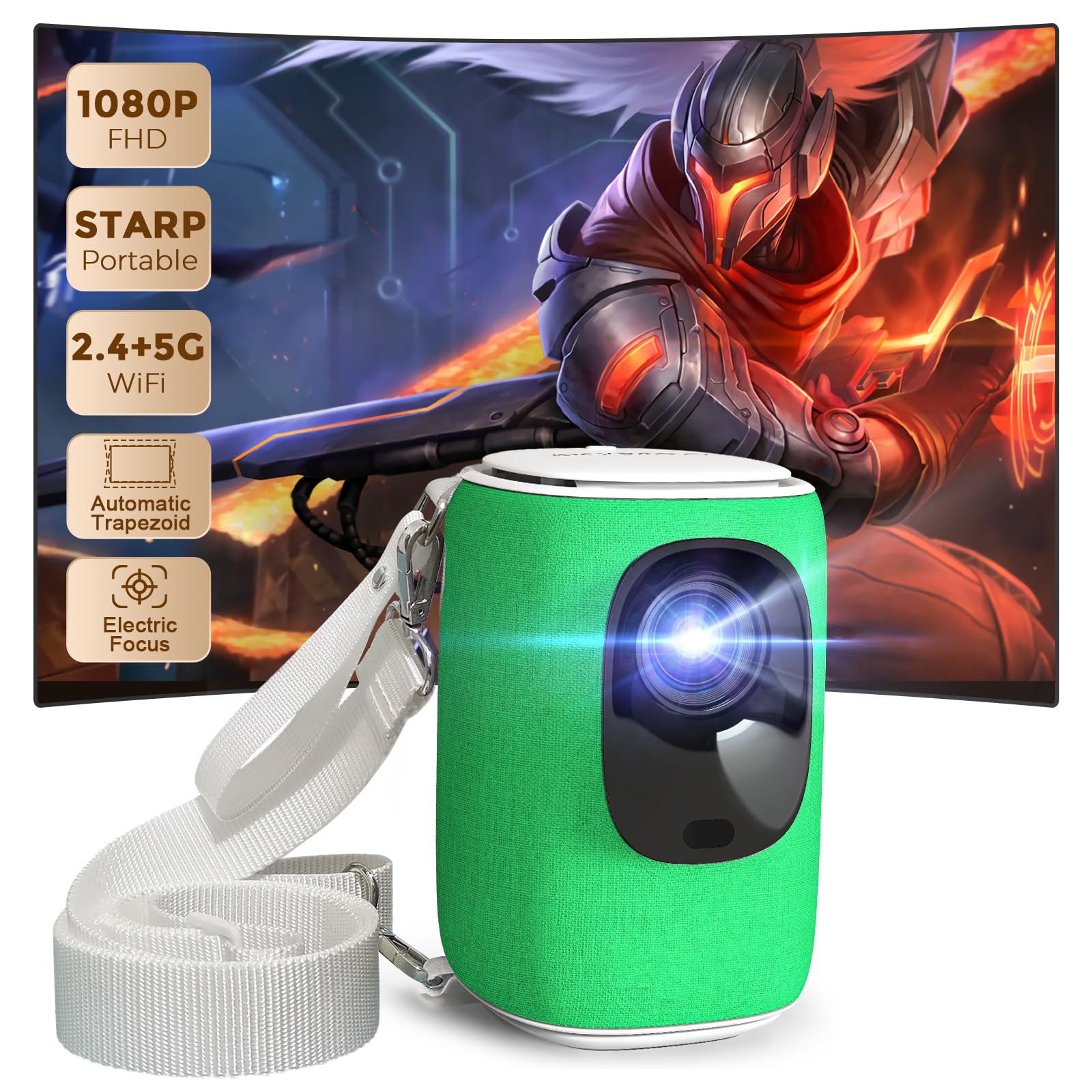 Amazon.com: [Portable Carrying Strap] Mini Projector With WiFi And