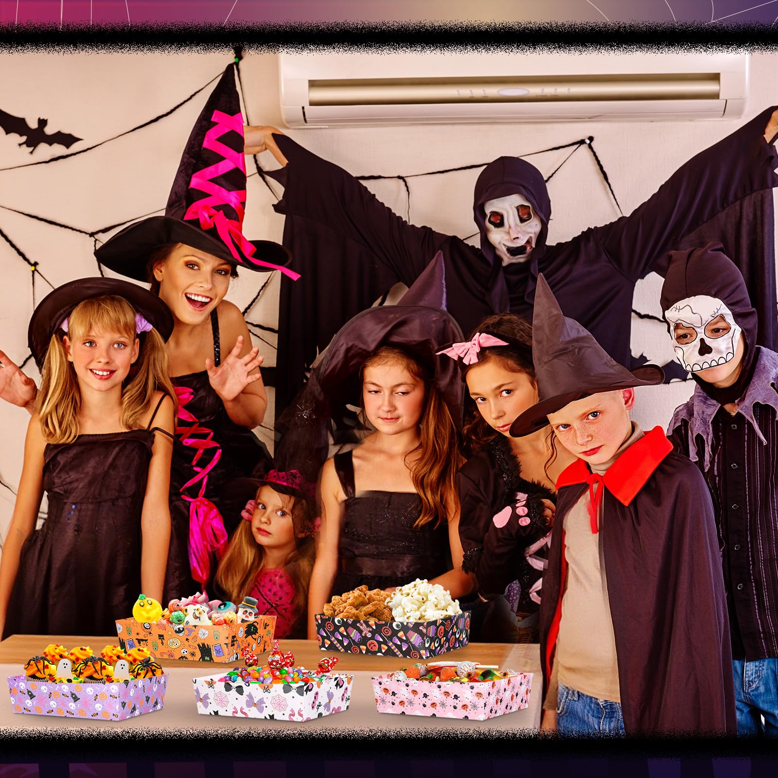 60 Pcs Trick Or Treat Paper Food Tray Plates Disposable Food Boat Nacho Popcorn Snack Hot Dog Serving Tray For Fall Halloween Thanksgiving Party Decoration Supply - View #7