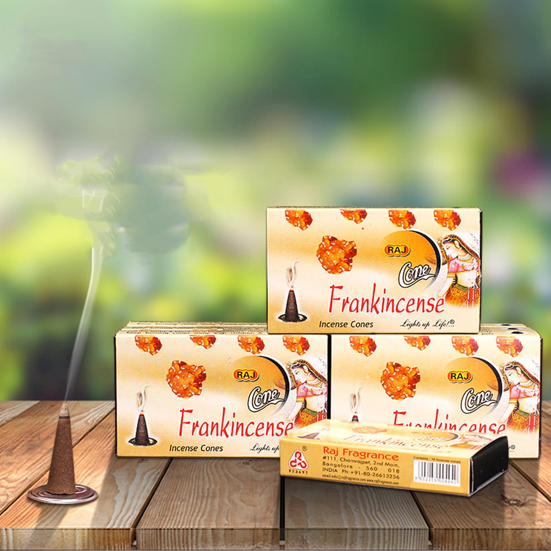 البخور, Frankincense Incense Cones 40 PCS, with Mini Copper Incense Holder, Long Lasting Aromatherapy for Positivity & Pure Air Stress Relief, Air Purifier & Clean, Fragrance Gift