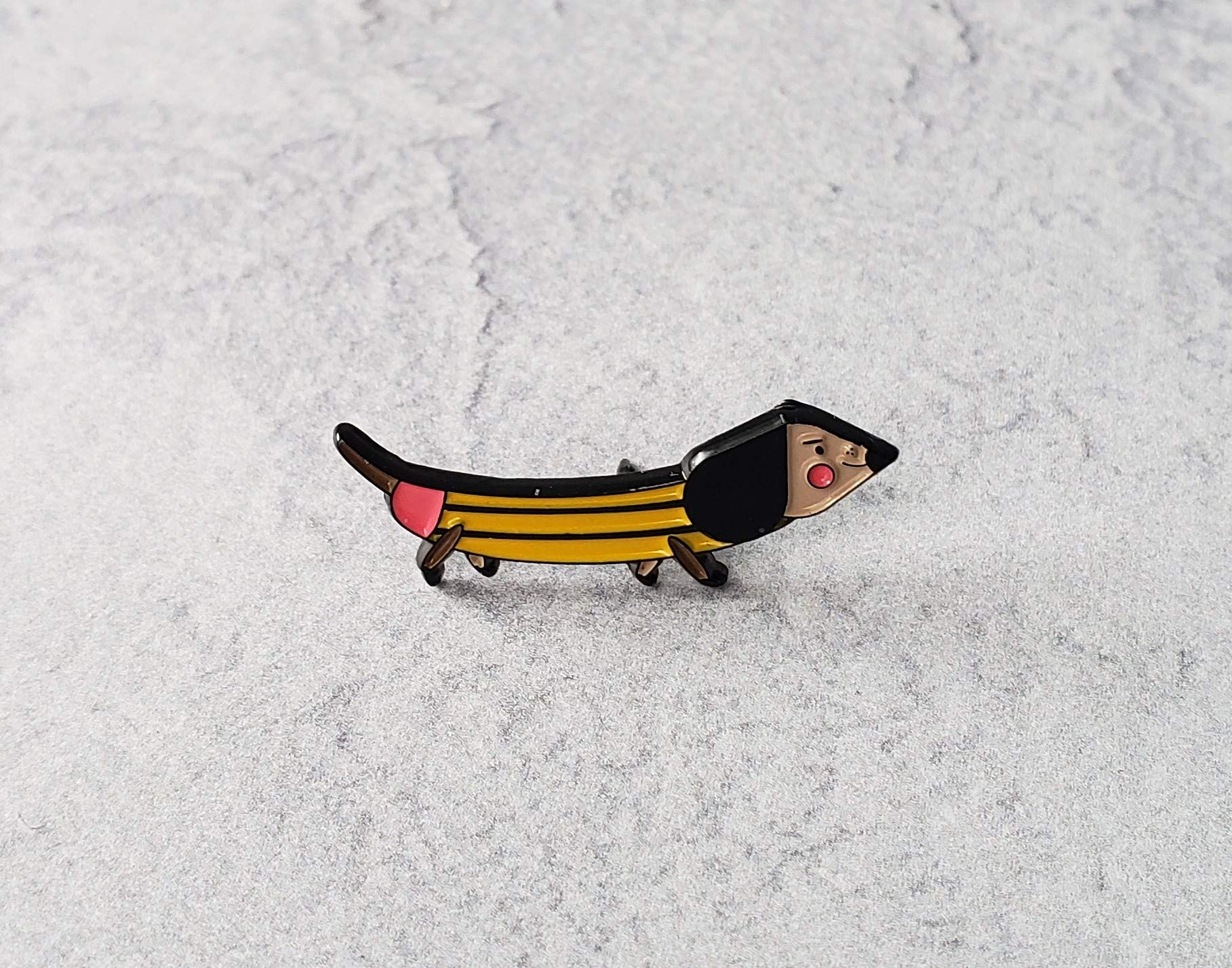 Nancy Nikko Dachshund Enamel Pin - Cute Pencil Design. Lapel Pin for Jackets, Hats, Backpacks and More