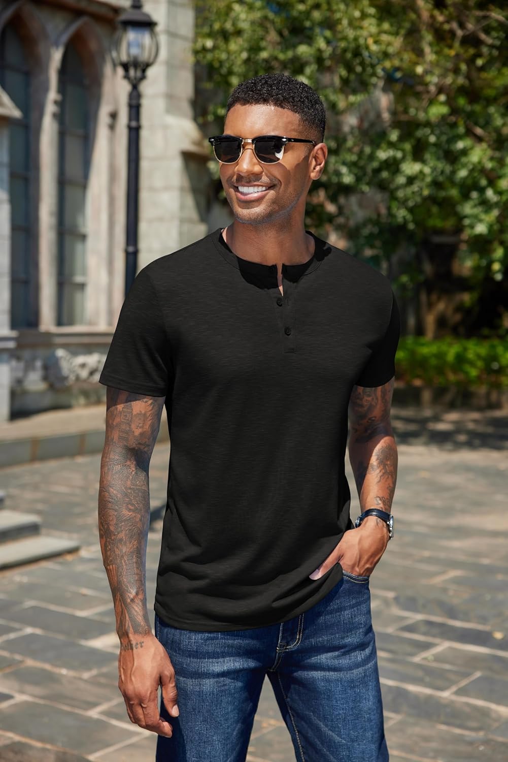 COOFANDY Camiseta masculina Henley manga curta casual básica Henley verão botão leve stretch camisetas em promoção! Veja a oferta e mais achadinhos de Camisetas 5 Hoje é o melhor dia para comprar COOFANDY Camiseta masculina Henley manga curta casual básica Henley verão botão leve stretch camisetas com aquele preço maroto! Promoção! Aproveite a oferta! 5