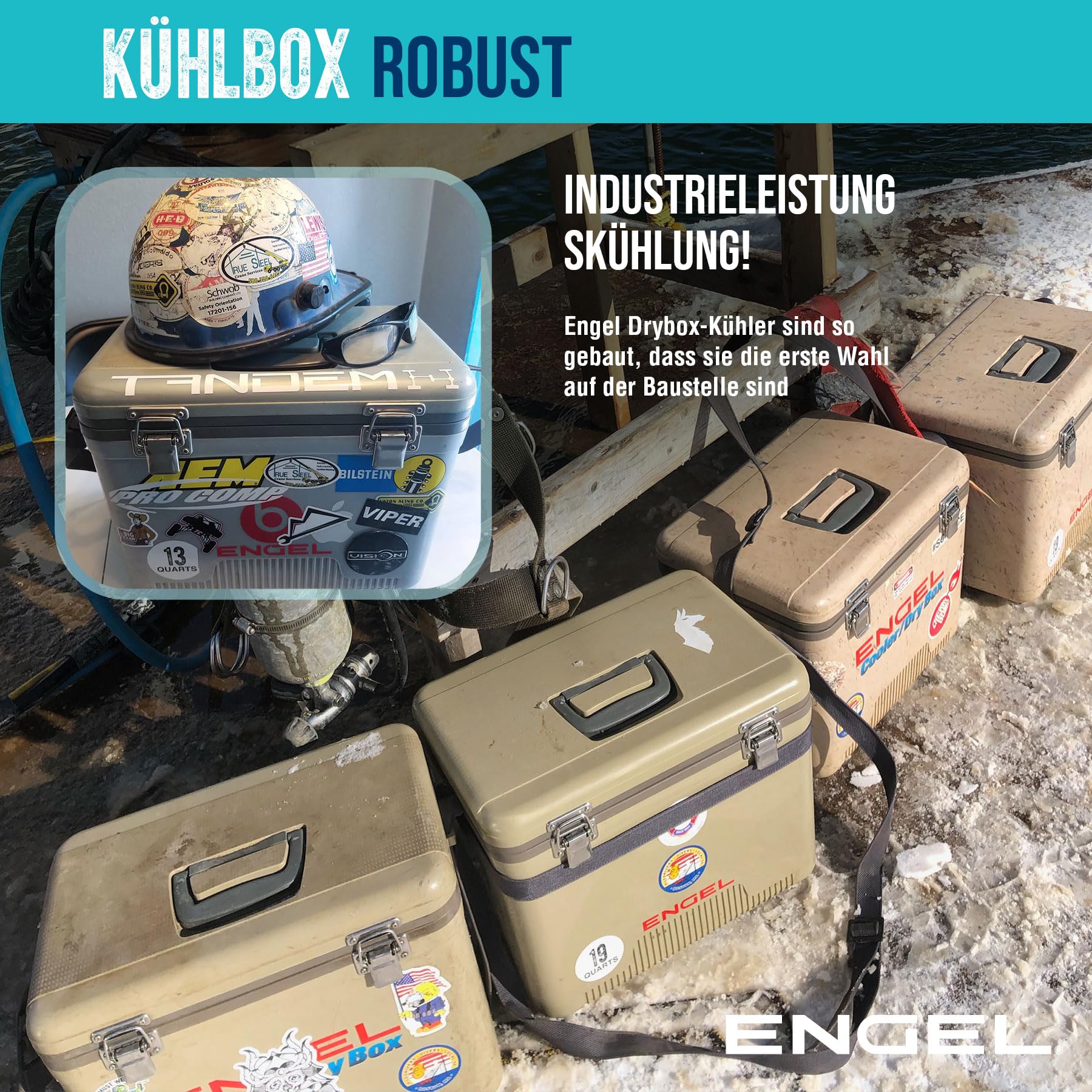 ENGEL Kühlbox 30qt (28,4 Liter) Auslaufsicher, Luftdicht, Tragbare, Kleine Kühlbox für Camping, Picknick, Wandern, Festival - Eisbox Ohne Strom für Männer & Frauen, 48,3 x 31,7 x 36,8 cm