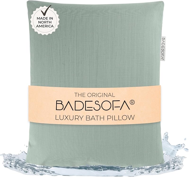 Almofada de banho BADESOFA S verde, com enchimento de areia de quartzo e capa de neoprene