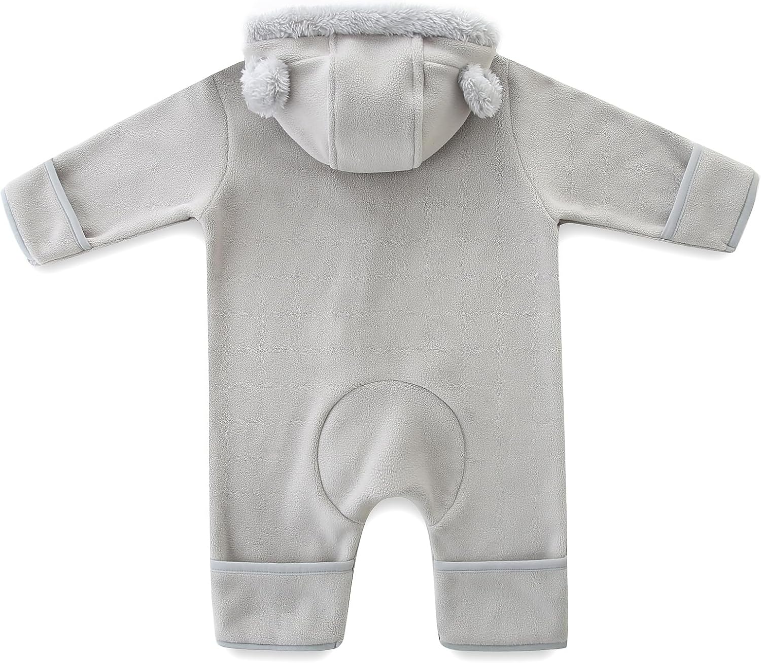Baby Fleece Bodysuit Infant Boy Girl One Piece Bear Hooded Outerwear Snowsuit For Winter - Image 2