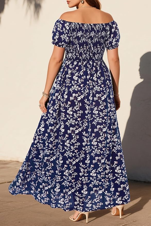 princess polly baby blue dress Long Sleeves Elastic Waist Boho Beach Dress Woman Photo Shoot Dresses  YW231107 – yewendress main image 1