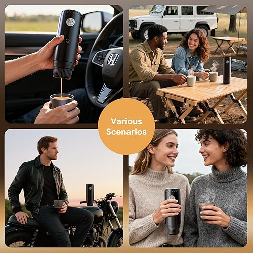 Miniatura 2 de Cafetera portátil 2 en 1, máquina de café espresso portátil de 20 barras con calefacción automática, compatible con NS y café molido para