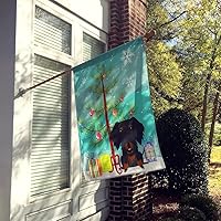 Vista 1230 de Caroline's Treasures BB4243GF Bandera de jardín con texto en inglés «Merry Christmas» con texto en inglés «Merry Christmas», bandera decorativa