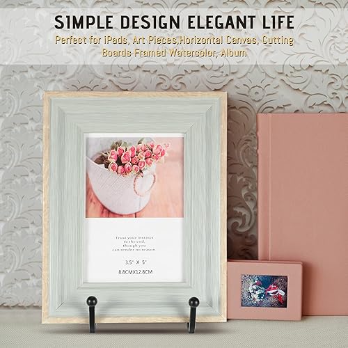 Miniatura 6 de Mixweer Soportes de placa para exhibición, paquete de 18 soportes de placa de 6 pulgadas, soporte de marco de metal para suministros decorativos,