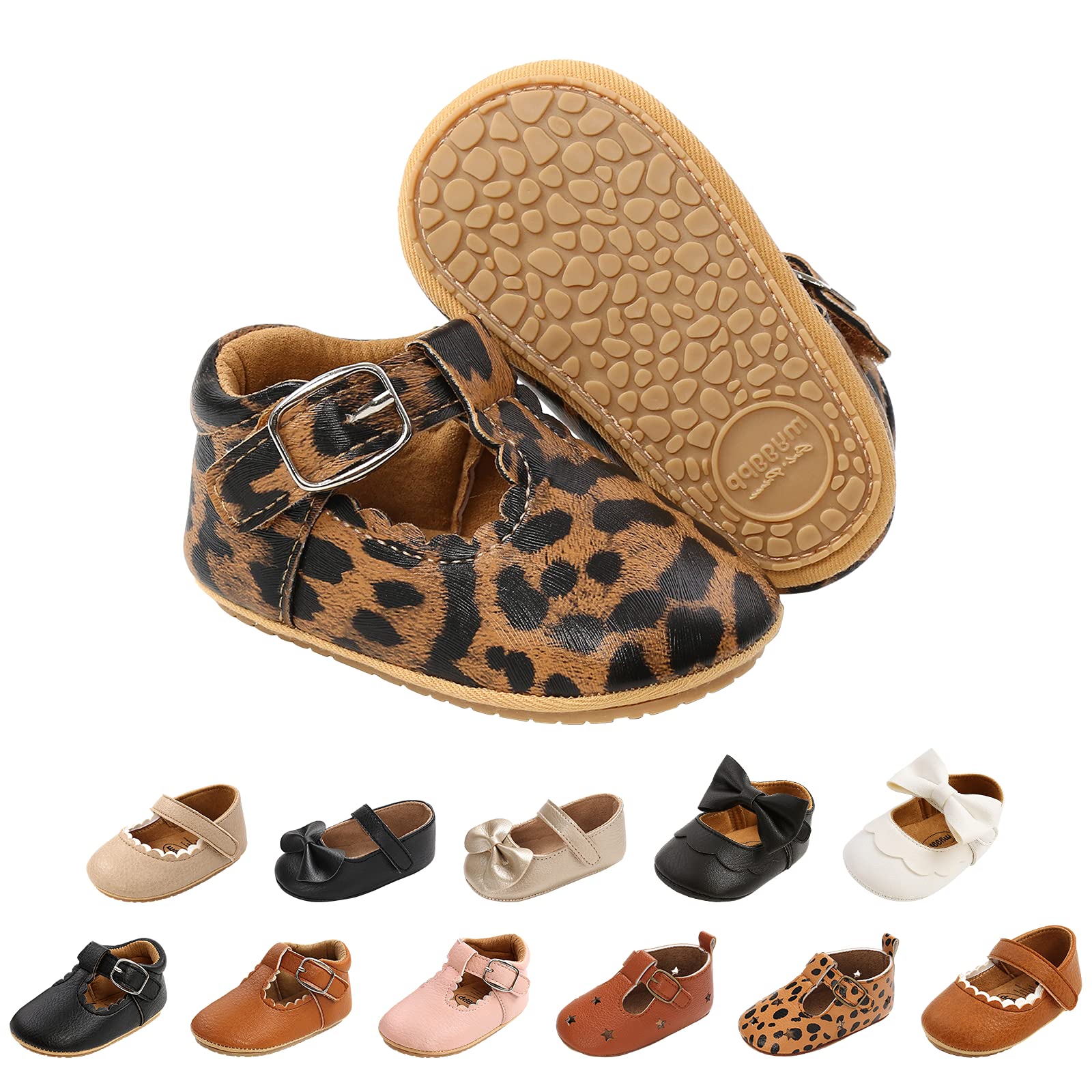Baby Girls First Walking Shoes Mary Jane PU Leather Anti-Slip Princess Shoes Infant Baby Shoes — view 43
